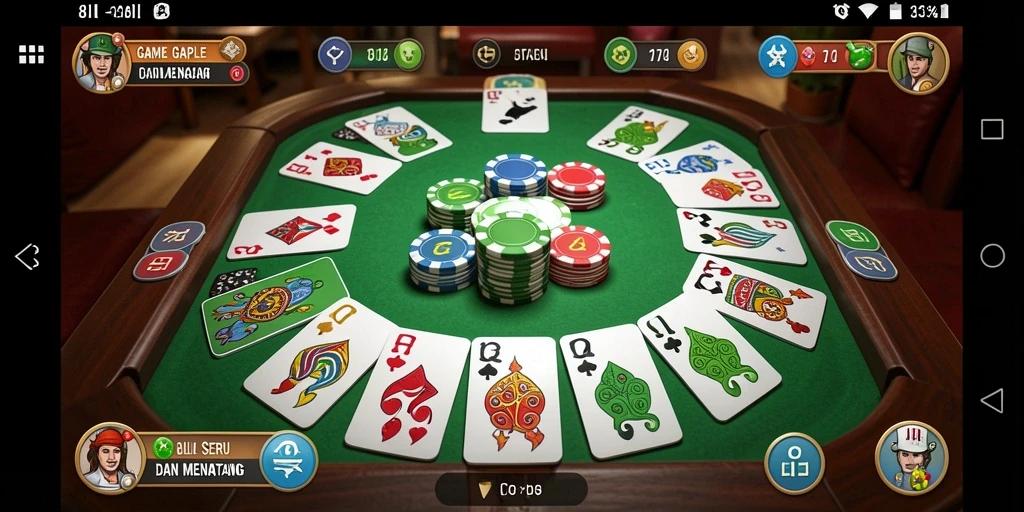 Tangkapan layar gameplay Gaple seru di 8II.