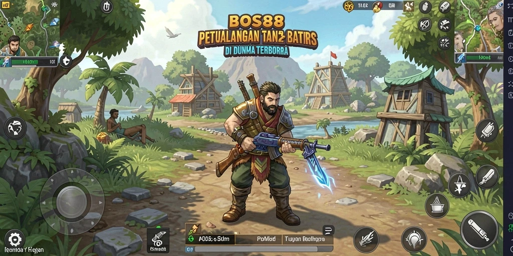 Screenshot utama BOS88 menampilkan aksi epik di dunia Open World.