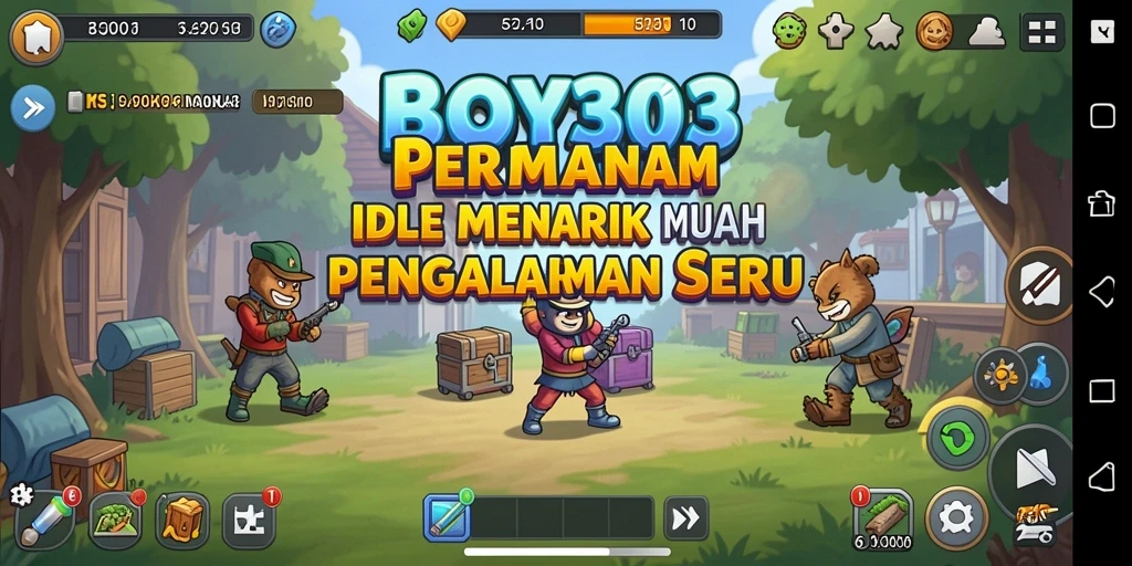 Screenshot utama BOY303 menampilkan gameplay Idle yang mengasyikkan.