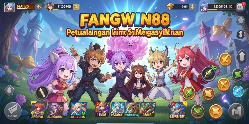 Tangkapan layar gameplay <strong>FANGWIN88</strong> menampilkan aksi karakter Anime yang mendebarkan.