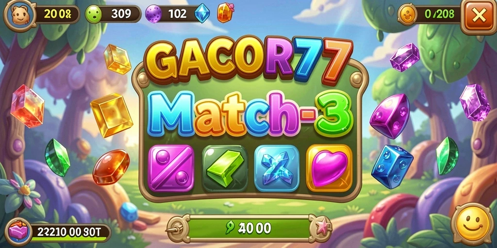 Tangkapan layar gameplay GACOR77 yang seru dalam mencocokkan warna.