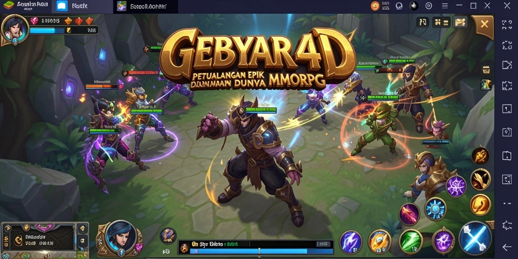 Gameplay seru dalam GEBYAR4D dengan karakter yang menarik dan grafis menawan.