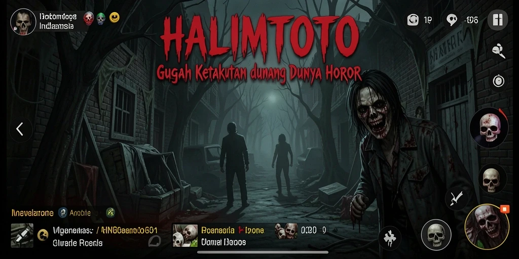Tampilan gameplay HALIMTOTO yang menegangkan dan menyeramkan.