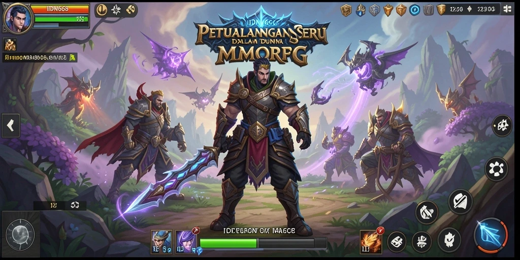 Tangkapan layar utama IDN668 menunjukkan aksi seru game MMORPG.