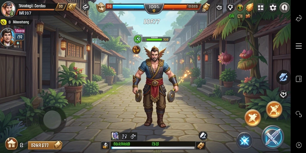 Tampilan gameplay dari IDR77 dengan pertempuran strategi yang mendetail.