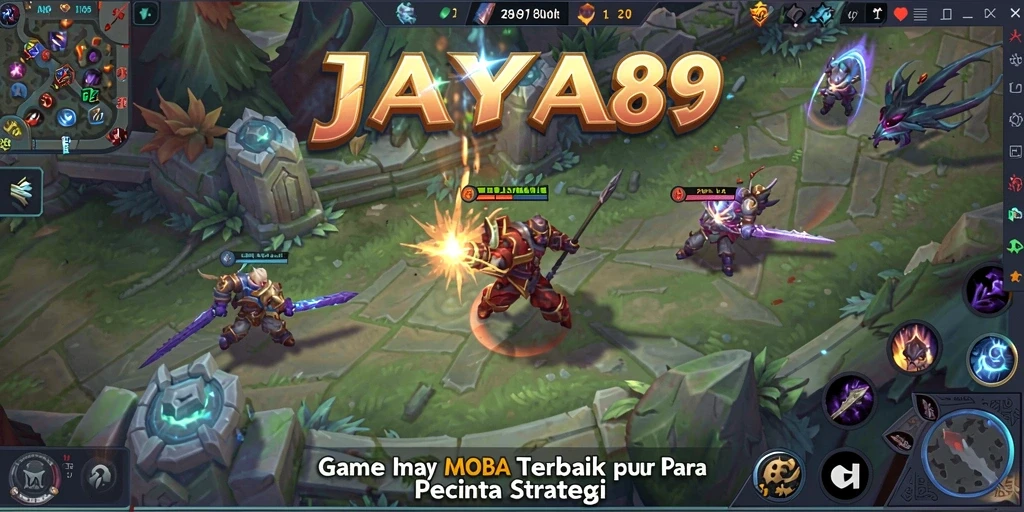 Screenshot gameplay JAYA89 menunjukkan aksi pertempuran yang seru dan mendebarkan.