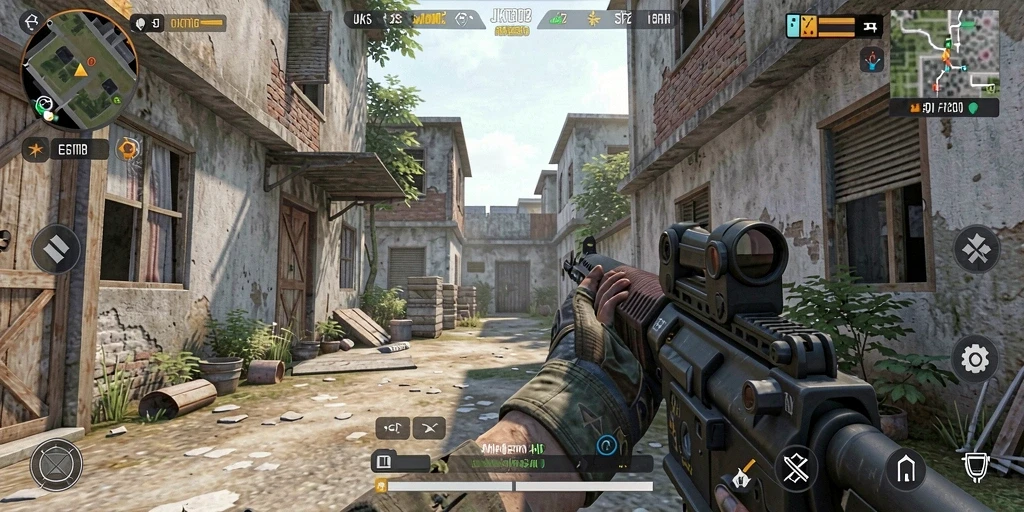 Tampilan gameplay <strong>JKT303</strong> yang mendebarkan dalam pertempuran FPS.