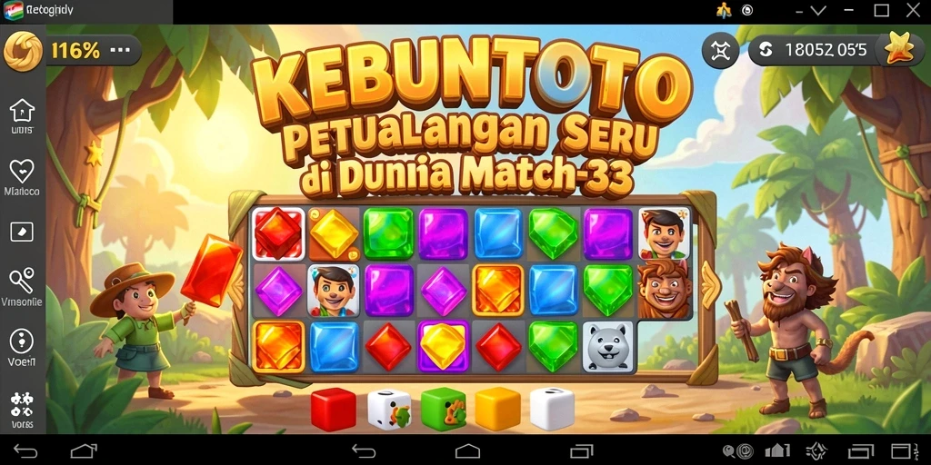 Tampilan gameplay KEBUNTOTO yang seru dan penuh warna.