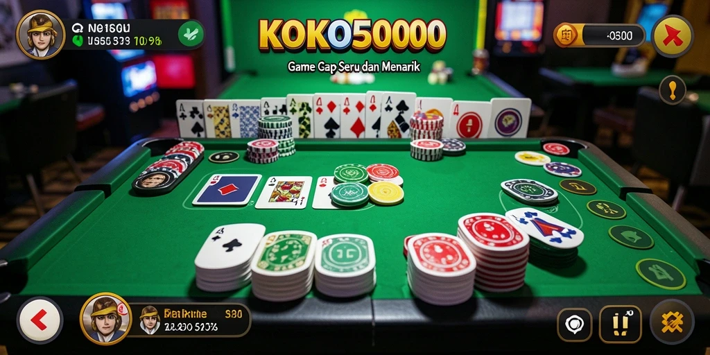 Tampilan gameplay seru pada KOKO5000 dengan fitur interaktif.