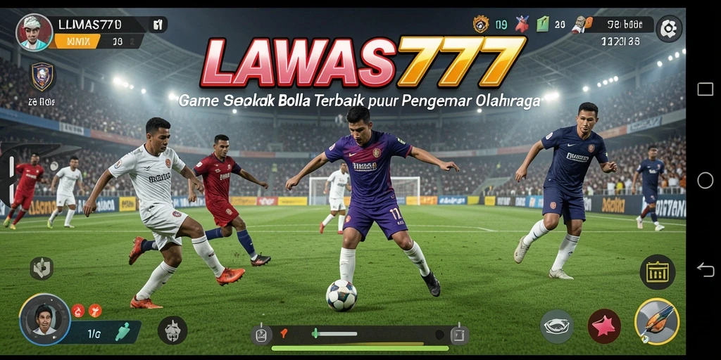 Tampilan gameplay menarik dari LAWAS777 saat pertandingan sepak bola.