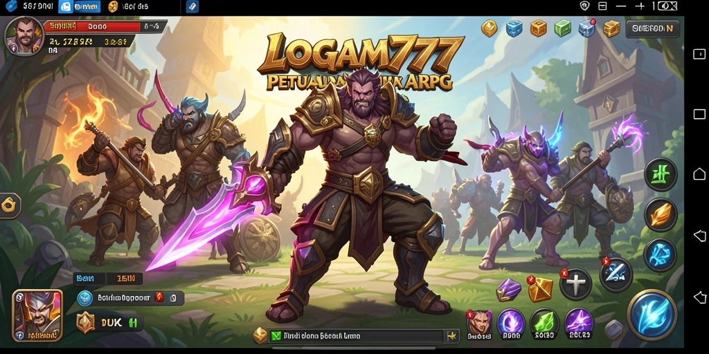 Tangkapan layar LOGAM777 menampilkan gameplay ARPG yang mendebarkan.