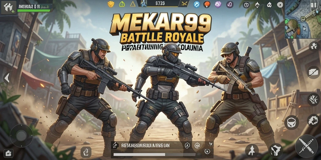 Tampilan gameplay seru di dalam game Battle Royale MEKAR99.
