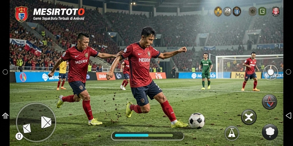 Tampilan gameplay <strong>MESIRTOTO</strong> yang menegangkan dan penuh aksi di lapangan sepak bola.
