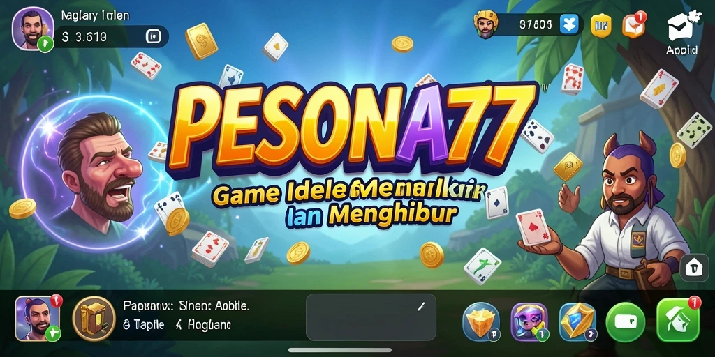 Tampilan gameplay PESONA77 menunjukkan suasana santai dan menyenangkan.