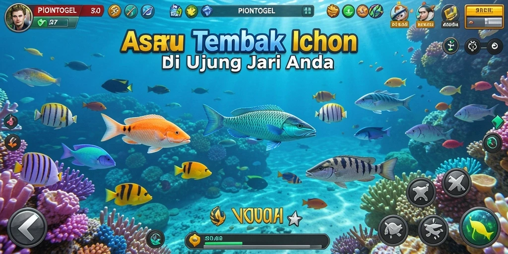 Tampilan seru gameplay Tembak Ikan di PIONTOGEL.