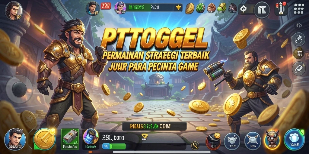 Screenshot menunjukkan gameplay seru PTTOGEL saat bertarung melawan musuh.