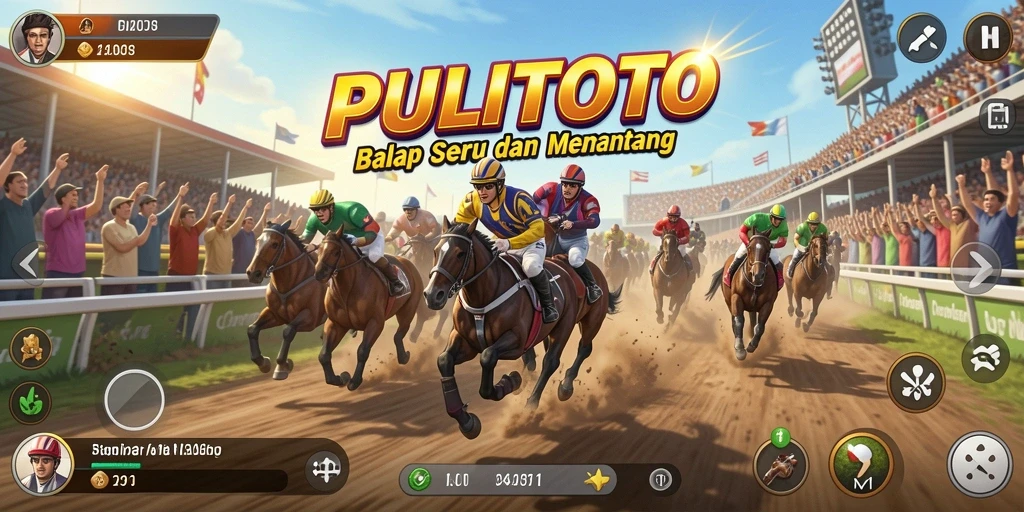 Tampilan gameplay seru PULITOTO yang menantang adrenalin.