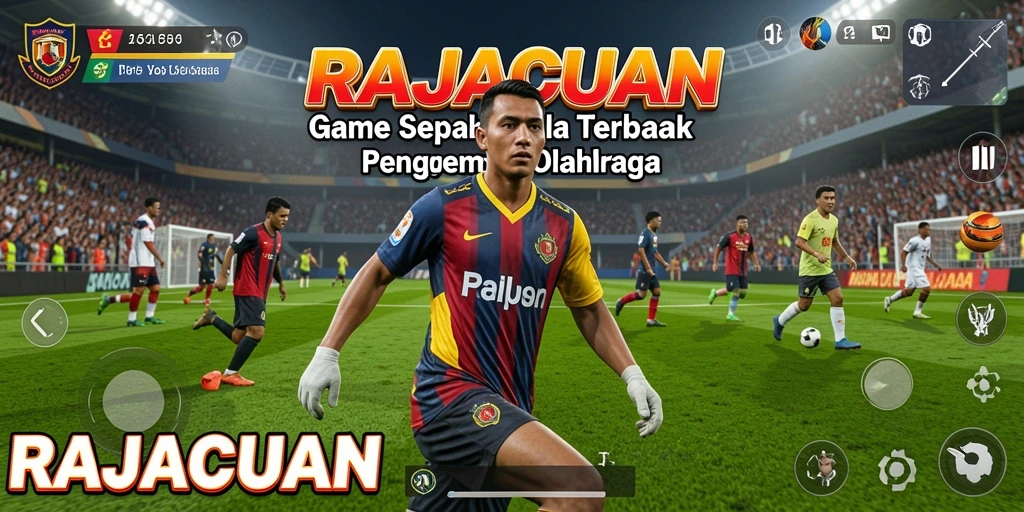 Tampilan gameplay menarik dan seru dari RAJACUAN dengan aksi sepak bola yang menegangkan.