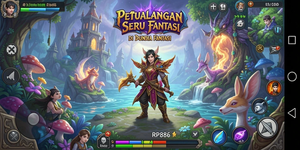 Tampilan gameplay RPG yang mendebarkan di RP886.