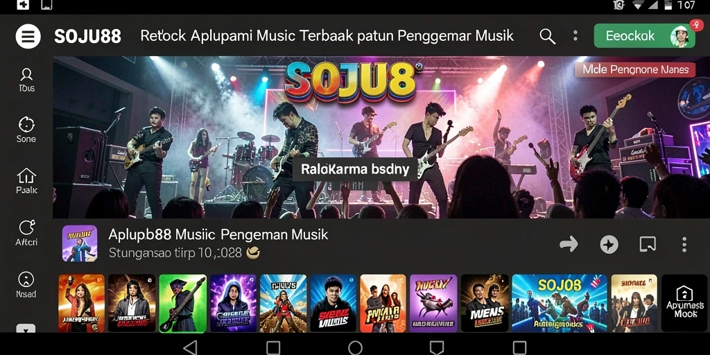 Screenshot gameplay SOJU88 yang menunjukkan aktivitas musik yang seru dan interaktif.