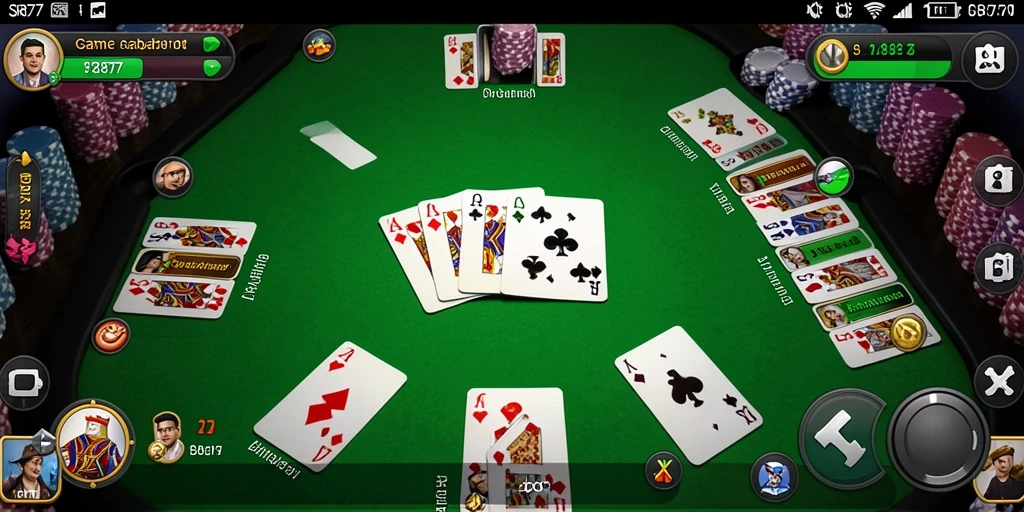 Tampilan gameplay SR877 saat seru bermain Gaple.