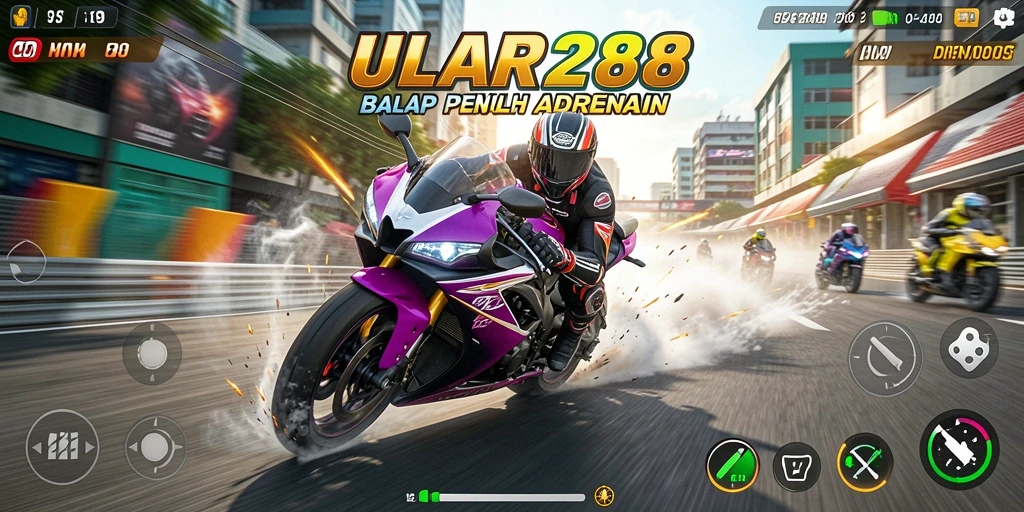 Tampilan menegangkan dari balapan motor di ULAR288.