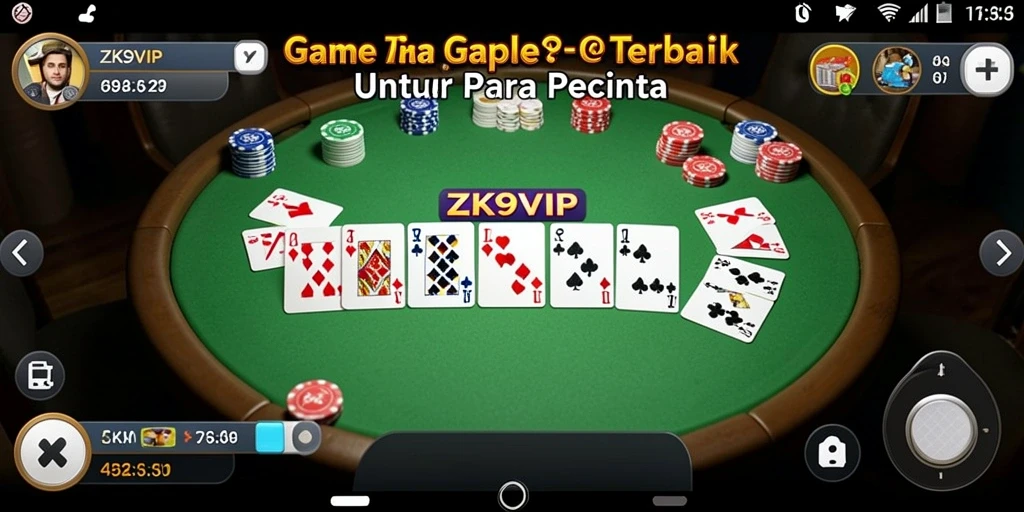 Tampilan gameplay ZK9VIP yang menarik saat bermain Gaple.